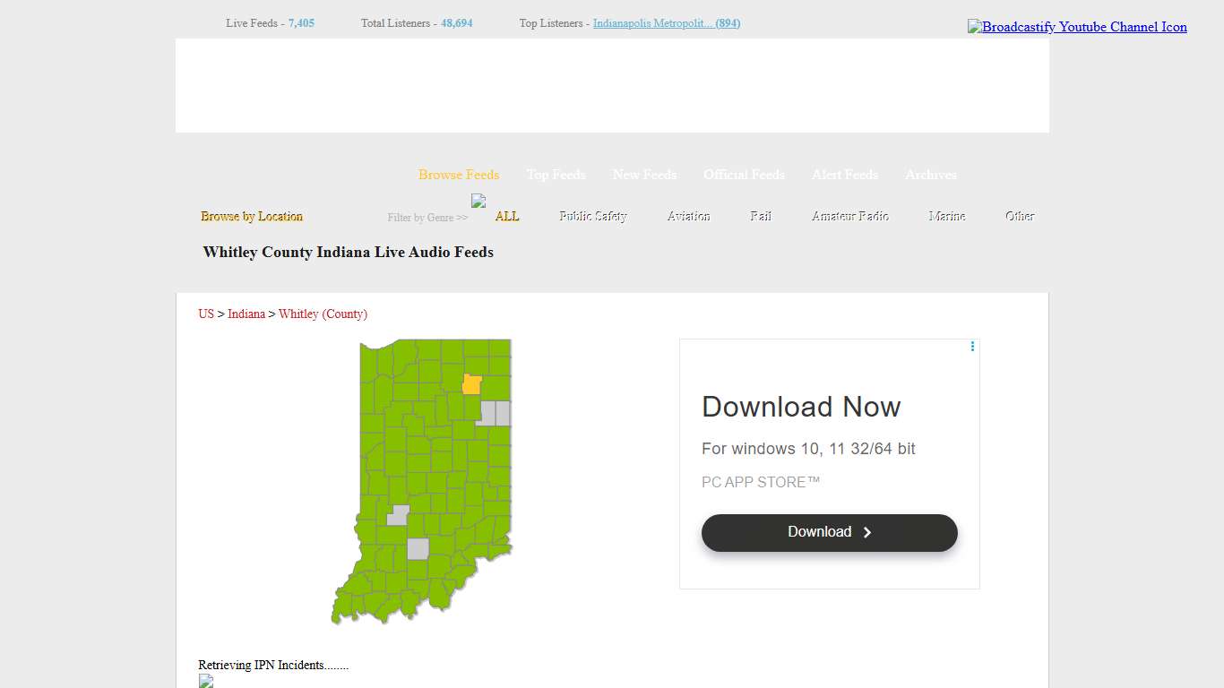 Whitley County Indiana Live Audio Feeds